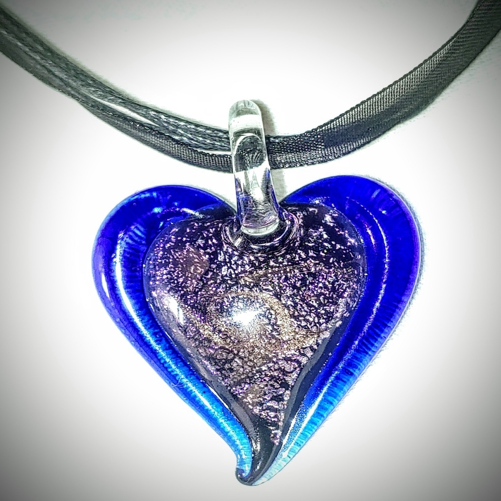 Blown Glass Pendant Necklace